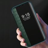 Krokodil textuur display venster horizontale flip lederen geval voor iPhone 12 / 12 Pro (zwart)