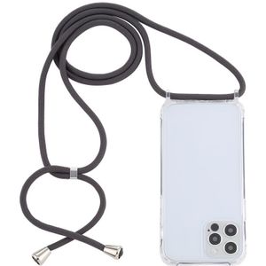 Transparante acryl airbag schokbestendige telefoon beschermhoes met lanyard voor iphone 13 mini
