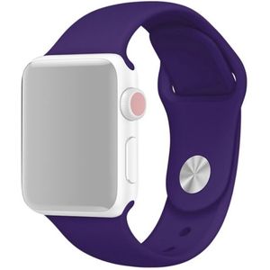 For Apple Watch Series 3 & 2 & 1 42mm Fashion Simple Style Silicone Wrist Watch Band (Purple)