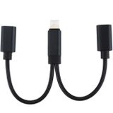 12cm 8 Pin Male to Dual 8 Pin Female Adapter Cable  For iPhone XR / iPhone XS MAX / iPhone X & XS / iPhone 8 & 8 Plus / iPhone 7 & 7 Plus / iPhone 6 & 6s & 6 Plus & 6s Plus / iPad  Support IOS 11.2(Black)