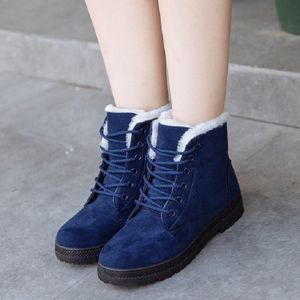 Dames katoenen schoenen plus Velvet sneeuw laarzen  grootte: 39 (blauw)