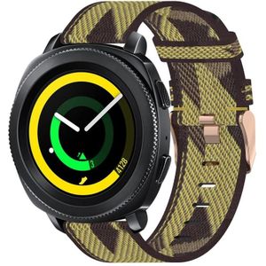 Voor Samsung Gear Sport 20 mm nylon geweven horlogeband