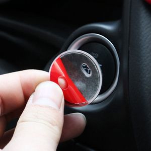 3D Aluminum Alloy Engine Start Stop Push Button Cover Trim Decorative Sticker for Mazda(Red)