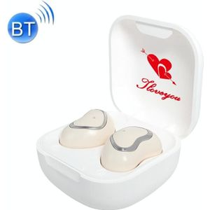 TWS-23 Wireless Sports Mini Bluetooth Earphone Semi-In-Ear 5.1 Game Headset(Skin Color)