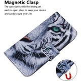 For LG K41S Coloured Drawing Horizontal Flip Leather Case  with Holder & Card Slots & Wallet(Tiger)