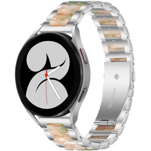 Voor Galaxy Watch 4 40 / 44 mm Interbead hars metalen horlogeband