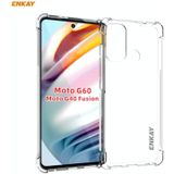 For Motorola Moto G60 / G40 Fusion ENKAY Hat-Prince Clear TPU Shockproof Case Soft Anti-slip Cover