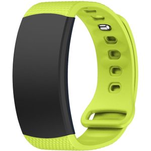 Silicone Wrist Strap Watch Band for Samsung Gear Fit2 SM-R360  Wrist Strap Size:126-175mm(Green)