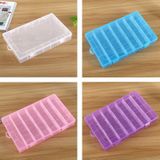 Plastic Organizer Container Storage Box 28 Slots Removable Grid Compartment for Jewelry Earring Fishing Hook Small Accessories(Pink)