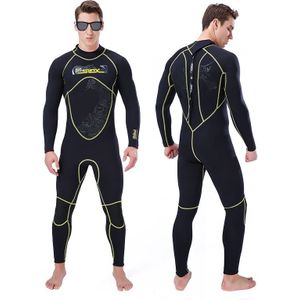 SLINX 1101 3mm Neoprene Super Elastic Wear-resistant Warm Cold-proof Y Shape Stitching One-piece Long Sleeve Wetsuit for Men