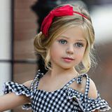 Girls Lace Plaid Bow Princess Dress (Color:Black Size:110)