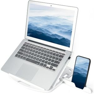 General-purpose Increased Heat Dissipation For Laptops Holder  Style: with Mobile Phone Holder(White)