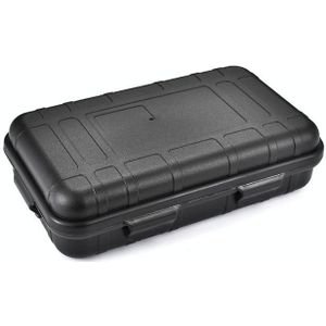 2 PCS Large EDC Tool Outdoor Shockproof Waterproof Sealing Box Wild Survival Storage Box(Black)