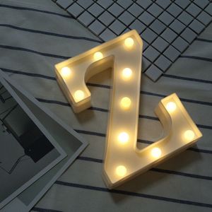 Alphabet Z English Letter Shape Decorative Light  Dry Battery Powered Warm White Standing Hanging LED Holiday Light