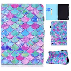 Painted Pattern TPU Horizontal Flip Leather Protective Case For Kindle Fire HD 8 (2020)(Color Fish Scales)