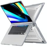 Voor MacBook Pro 16 A2141 ENKAY Hat-Prince 3 in 1 Beschermende Beugel Case Cover Hard Shell met TPU Toetsenbord Film/Anti-stof Pluggen  Versie: VS (Blauw)