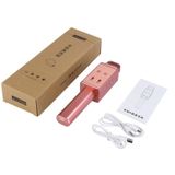 H6 High Sound Quality Handheld KTV Karaoke Recording Bluetooth Wireless Condenser Microphone  For Notebook  PC  Speaker  Headphone  iPad  iPhone  Galaxy  Huawei  Xiaomi  LG  HTC and Other Smart Phones (Rose Gold)