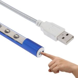 Portable Touch Switch USB LED Light  10-LED (Blue)
