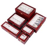 Houten bakverf watch box sieraden opslag display box (6 + 3 dubbellaagse verf)