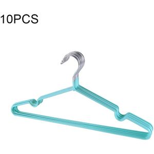 10 PCS Household Stainless Steel PVC Coating Anti-skid Traceless Clothes Drying Rack (Mint Green)