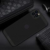 MOFi Honeycomb Texture Breathable PC Shockproof Protective Back Cover Case For iPhone 12 Pro Max(Black)
