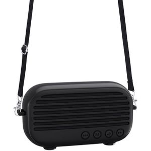 New Rixing NR-3000M Bluetooth 5.0 Portable Karaoke Wireless Bluetooth Speaker with Microphone & Shoulder Strap(Black)