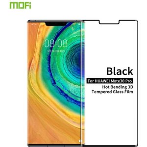 For Huawei Mate 30 Pro MOFI 9H 3D Explosion Proof Thermal Bending Full Screen Covered With Tempered Glass Film(Black)