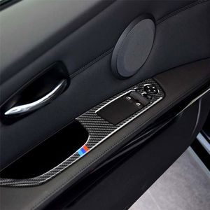 2 PCS Three Color Carbon Fiber Car Left Driving Lifting Panel Decorative Sticker for BMW E92 2005-2012  Diameter: 40.4cm