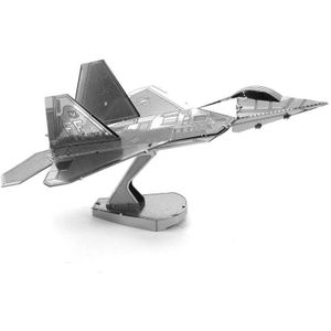 3 PCS 3D Metal Assembly Model DIY Puzzel  Stijl: F22 Fighter