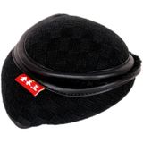 Winter Warm Wool Ear Bag Back-Wearing Foldable Plush Earmuffs  Size:Free Size(Black Twist Yarn)