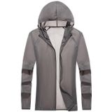 Lovers Hooded Outdoor Windproof And UV Proof Sun Proof Clothes (Color:Dark Gray Size:XXL)
