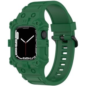 Geïntegreerde siliconen horlogeband voor Apple Watch Series 7 45 mm / 6 & SE & 5 & 4 44 mm / 3 & 2 & 1 42 mm