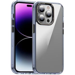Voor iPhone 14 Pro Max iPAKY MG-serie transparant pc-telefoonhoesje (transparant blauw)
