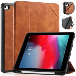 For iPad Mini 5 / 4 DG.MING See Series Horizontal Flip Leather Case with Holder & Pen Holder(Brown)