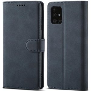 Voor Samsung Galaxy A81 Frosted Anti-Diefstal Borstel Horizontale Flip Lederen Case met Houder & Card Slots & Portemonnee (Donkerblauw)