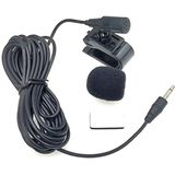 ZJ025MR Stick-on Clip-on Lavalier 2.5mm Jack Mono Microphone for Car GPS / Bluetooth Enabled Audio DVD External Mic  Cable Length: 3m