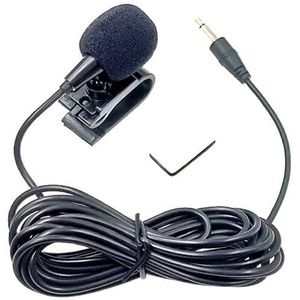 ZJ025MR Stick-on Clip-on Lavalier 2.5mm Jack Mono Microphone for Car GPS / Bluetooth Enabled Audio DVD External Mic  Cable Length: 3m