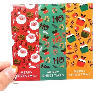 10 stks Christmas Rectangle Sticker Geschenkdoos Verzegelde Sticker (M1)