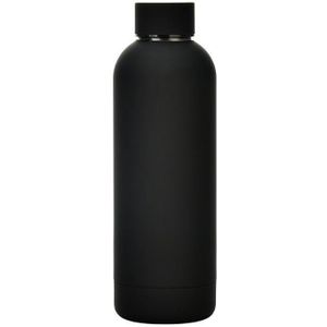 Roestvrij staal Outdoor Matte Waterfles Draagbare Sport Water Cup Rubber Verf Isolatie Cup (Ink Black)