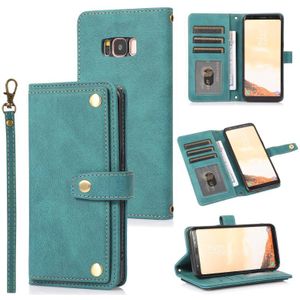 For Samsung Galaxy S8 PU + TPU Horizontal Flip Leather Case with Holder & Card Slot & Wallet & Lanyard(Lake Blue)