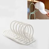 6 PCS Multifunctional Hat Storage And Drying Rack Behind The Door Dormitory Scarf Bag Hook( White)