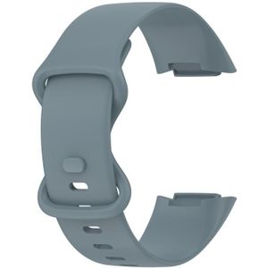 Voor Fitbit Charge 5 Silicone Vervanging Riem Horlogeband  Grootte: S (Steel Blue)