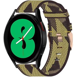 Voor Samsung Galaxy Watch 4 44 mm 20 mm nylon geweven horlogeband