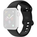 Silicone Replacement Watchbands  Size: Small Code For Apple Watch Series 7 & 6 & SE & 5 & 4 40mm  / 3 & 2 & 1 38mm(Black)