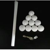 2 PCS Bouquet Cotton Ball Lights Starry Sky Ball Lights Flowers Decoration Packaging Materials(Light Blue)