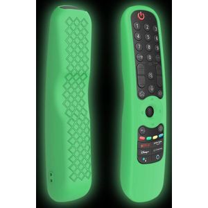 Voor LG AN-MR21GC / AN-MR21N / AN-MR21GA TV-afstandsbediening siliconen hoes (lichtgevend groen)