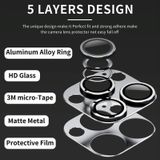 Voor iPhone 14 Pro / 14 Pro Max ENKAY Hat-Prince Anti-reflectie cameralens Aluminium gehard glasfilm