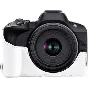 Voor Canon EOS R50 1/4 inch draad PU-lederen camera halve behuizing basis