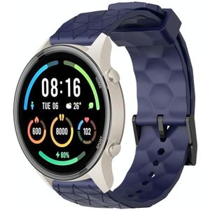Voor Xiaomi MI Watch Sport 22 mm voetbalpatroon effen kleur siliconen horlogeband