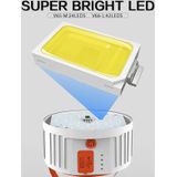 Solar LED Bulb Light Household Emergency Light Mobile Night Market Lamp  Style: V66 80W 42 LED 3 Battery + Power Output